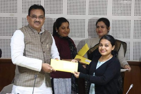 Minister Pranajit Singha Roy distributed job offer letters Minister Pranajit Singha Roy distributed job offer letters
